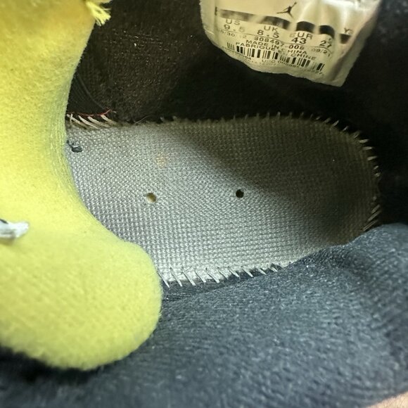 Mens Jordan 4 Retro Thunder Black And Yellow 9.5 2012 308497-008 - Picture 13 of 14